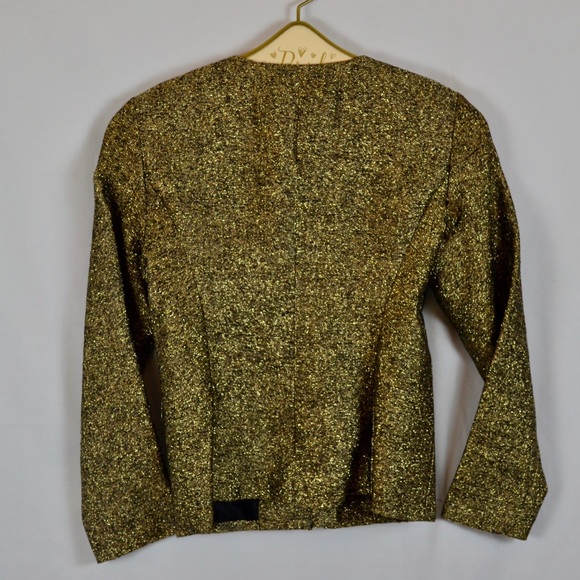🤩Michael Kors🤩GOLD & BlK Killer Blazer - 6 - Picture 4 of 9